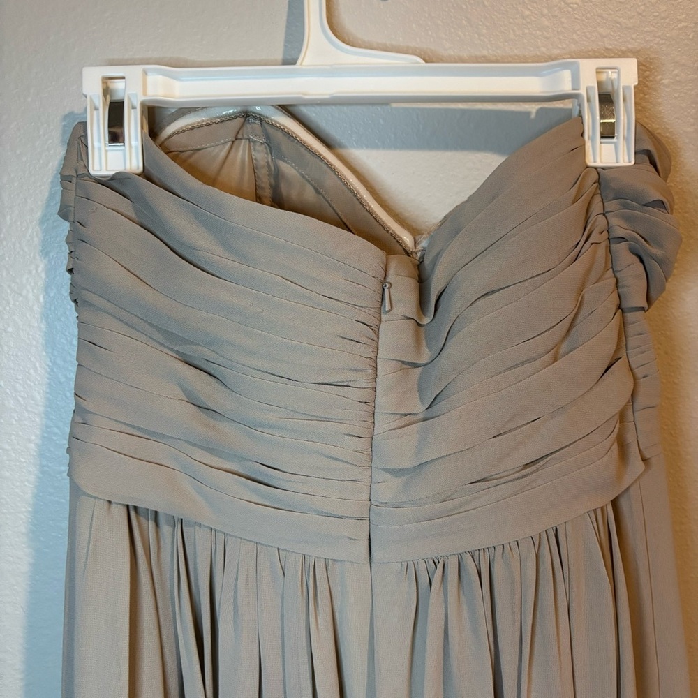 Bill Levkoff NWT Strapless Taupe Dress Size 8 - Picture 4 of 9